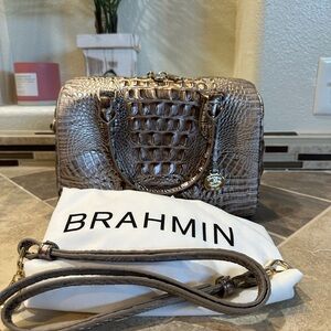 Brahmin Stacy Silver Lining Melbourne Satchel